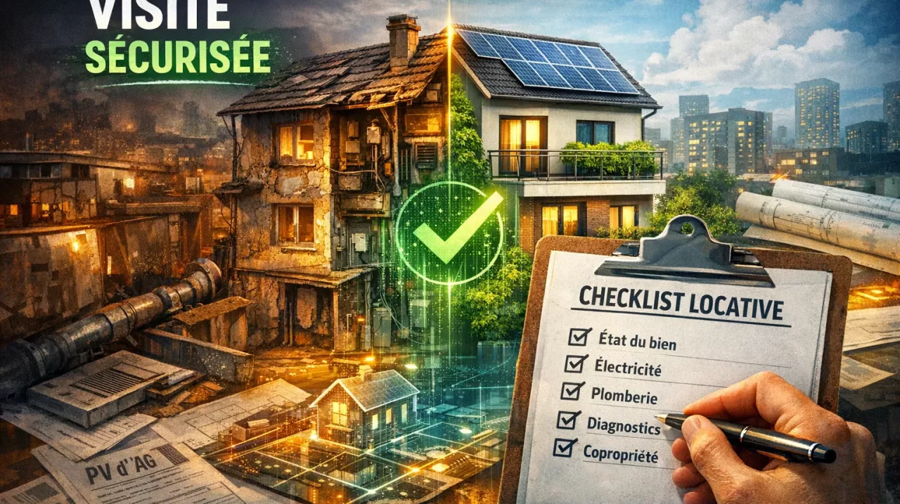 Checklist visite bien locatif : points techniques, administratifs et fiche de visite prête à l’emploi pour investisseurs.