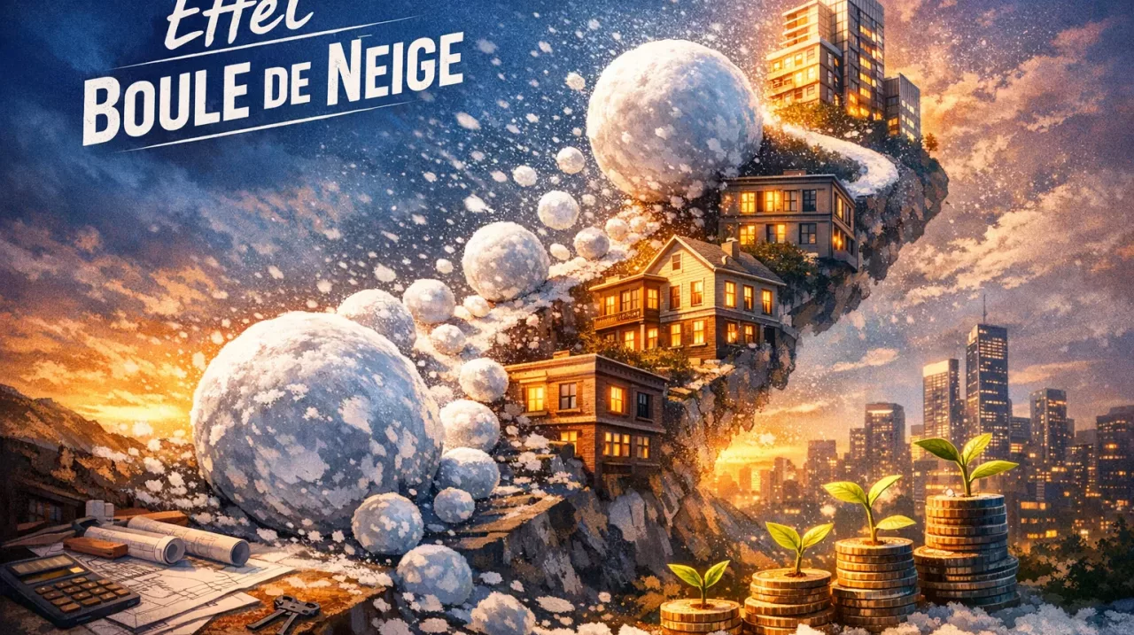 Apprenez à créer un effet boule de neige immobilier et enchaîner 2, 3, 4 investissements locatifs en partant de zéro.