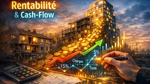 Apprenez le calcul rentabilité locative et du cash-flow simplement, avec formules, coûts cachés et exemples concrets.