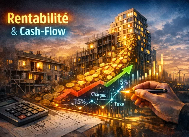 Apprenez le calcul rentabilité locative et du cash-flow simplement, avec formules, coûts cachés et exemples concrets.
