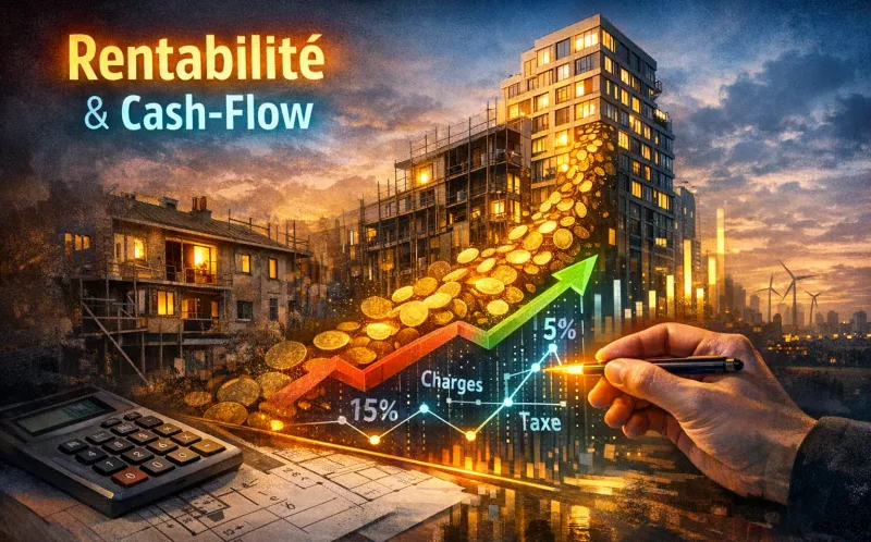 Apprenez le calcul rentabilité locative et du cash-flow simplement, avec formules, coûts cachés et exemples concrets.