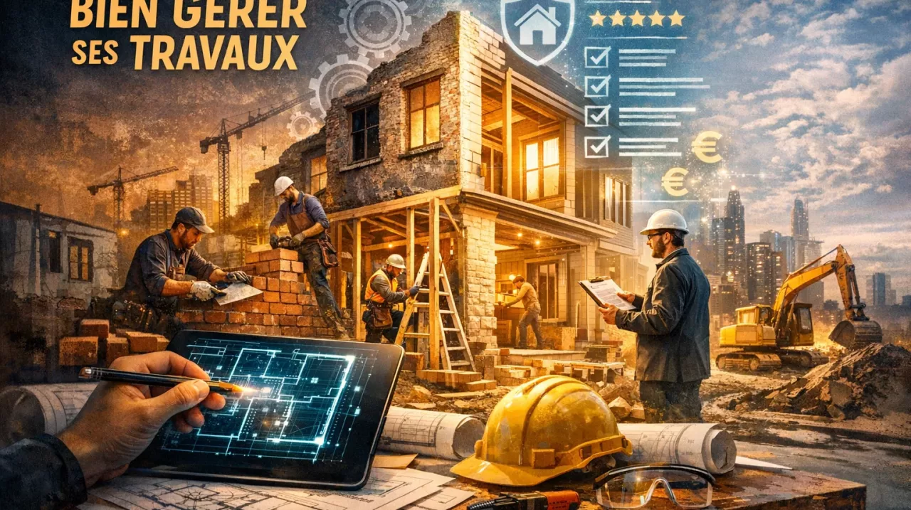 Apprenez à gérer ses travaux immobiliers en toute sécurité : bons artisans, devis, assurances et process de chantier.