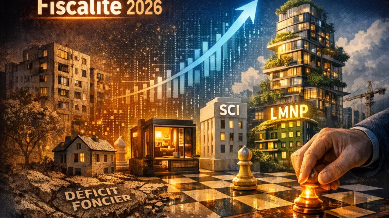Fiscalité immobilière 2026 expliquée simplement pour débutants : nue, meublée, LMNP, SCI, déficit foncier et nouveautés.