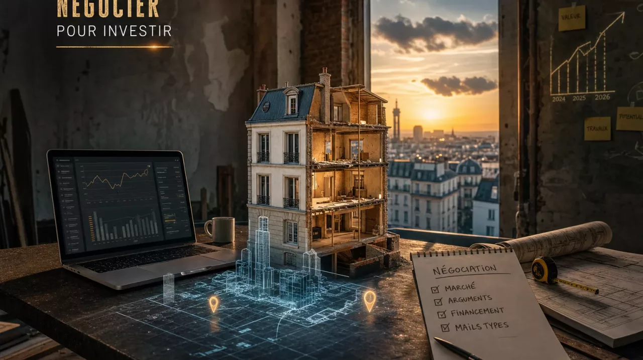 Guide pratique pour négocier prix immobilier 2026 : repères, techniques simples et modèles de mails pour investisseurs débutants.